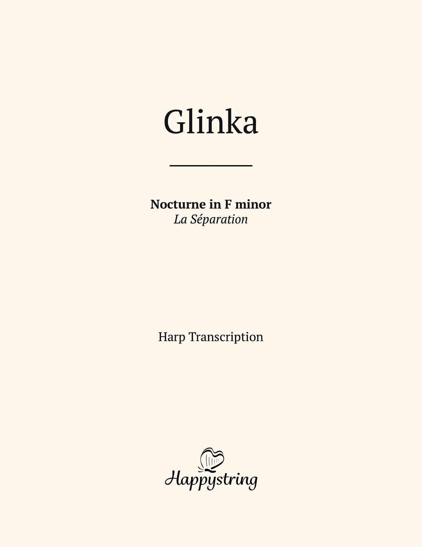 Nocturne in F Minor by Glinka Digital Edition