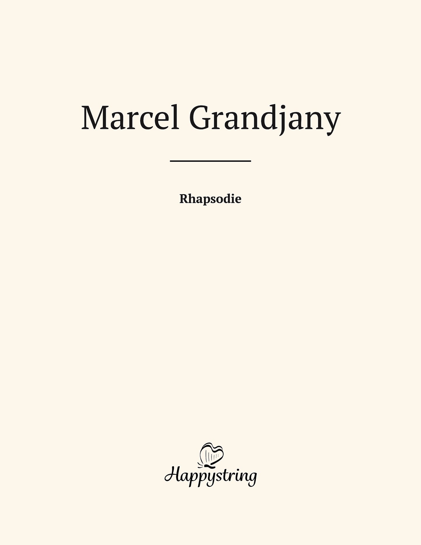 Rhapsodie by Marcel Grandjany