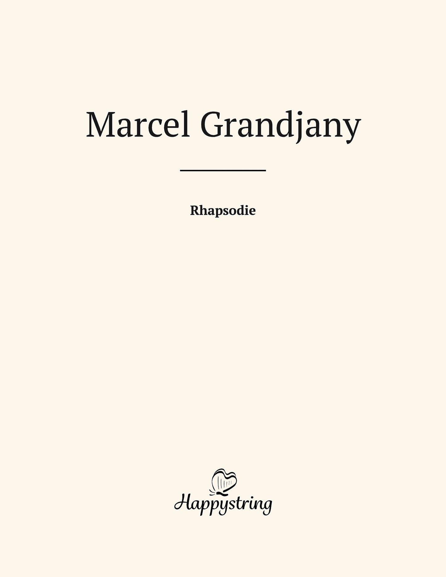 Rhapsodie by Marcel Grandjany Digital Edition