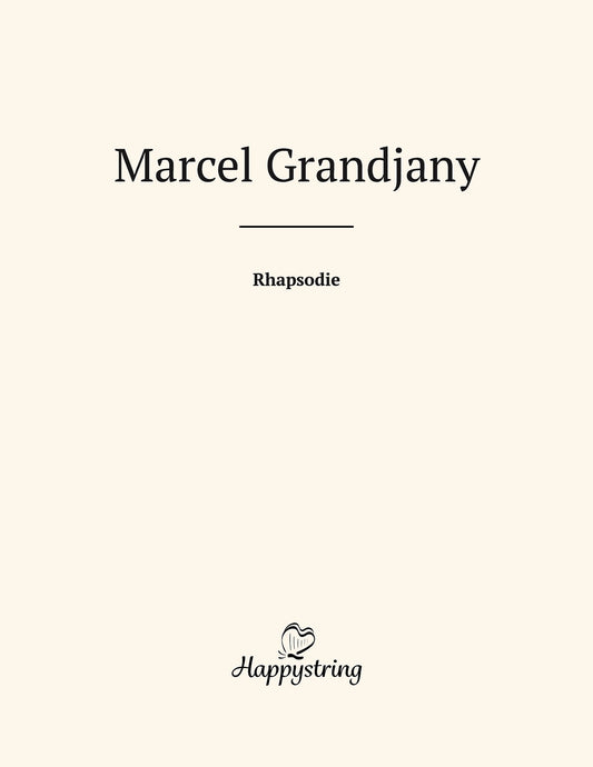 Rhapsodie by Marcel Grandjany Digital Edition