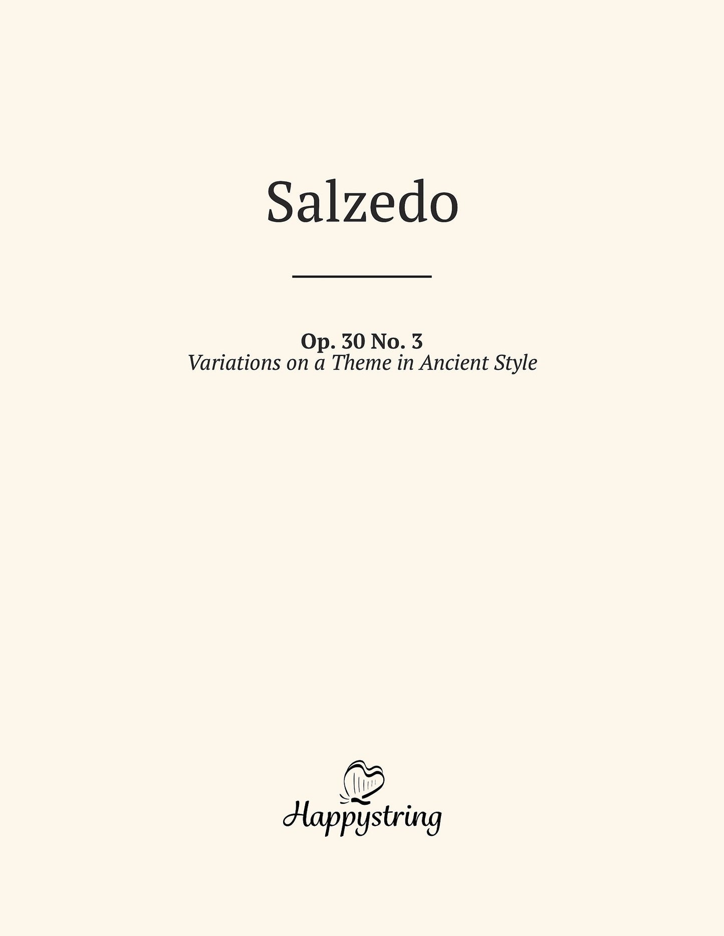 Variations on a Theme in Ancient Style by Carlos Salzedo Digital Edition