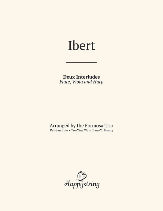 Deux Interludes by Jaques Ibert Digital Edition