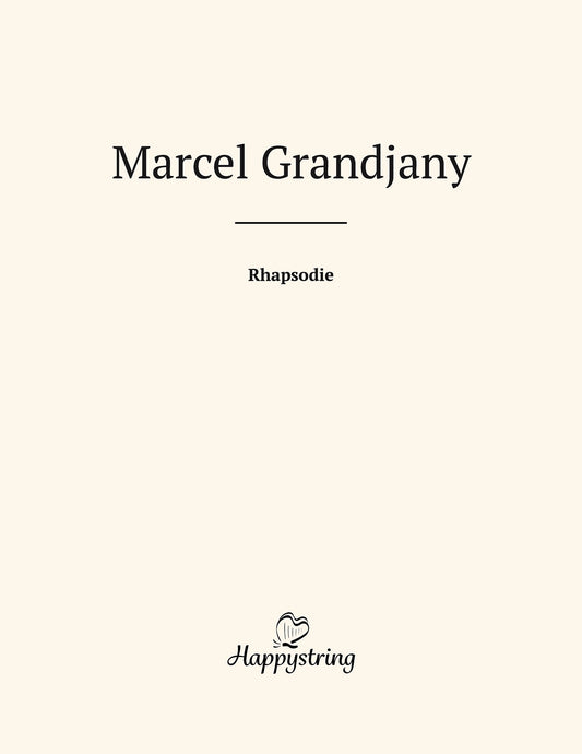 Rhapsodie by Marcel Grandjany Digital Edition