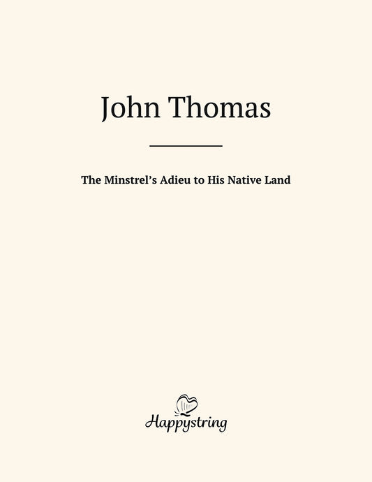 The Minstrel’s Adieu to His Native Land by John Thomas